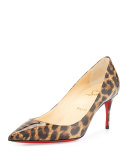 Decollette Patent Red Sole Pump, Animal