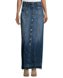 The Sally Denim Button-Front Maxi Skirt, Loved