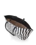 Ai Medium Striped Convertible Tote Bag, Black/White