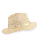 Lillian Natural Vented Fedora, Nude