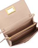 Natalia Turn-Lock Wallet-on-Chain, Nude