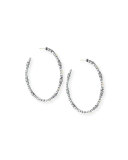 SS & 18k Gold Large Hoop Earrings
