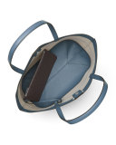 Illustrations Large Striped Tote Bag, Brown/Denim