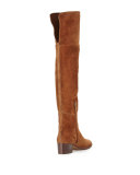 Suede Over-the-Knee Flat Boot