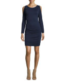 Fantasia Cold-Shoulder Jersey Dress, Delft