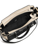 Swagger 27 Colorblock Leather Satchel Bag, Black/Chalk