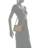 Robinson Pebbled Leather Crossbody Wallet, French Gray