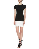 Simone Bandage Pencil Skirt, White Gardenia