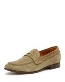 Men's Aiden Suede Penny Loafer, Gray