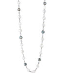 18K White Gold South Sea & Tahitian Pearl Necklace