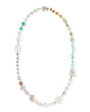 Long Mixed-Bead Single-Strand Necklace