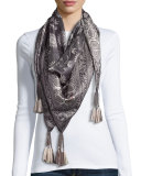 Vignes Silk Georgette Scarf