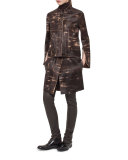 Gnu-Print Calf-Hair Coat, Date