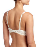 Vibration Guipure Lace Push-Up Bra, Or Nacre