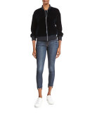 Le Skinny de Jeanne Stagger Raw-Hem Jeans, Perry Street