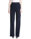 Tiketna Wide-Leg Tuxedo Pants, Navy