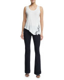 Bailee Mid-Rise Flared Jeans, Dark Night Wash