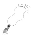 Ostera Large Tassel Necklace with Hematite