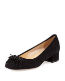 Flynn Beaded Fringe Pump, Black