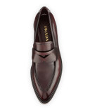 Spazzolato Creeper Loafer, Garnet (Granato)