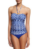 Center-Pull Printed Bandini Swim Top