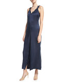 Sophie Ruffle-Trim Overlap Jumpsuit, Deep Navy