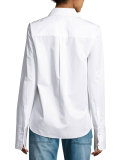 Satin Poplin Bustier Shirt
