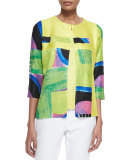 New Abstract Crinkle Jacket