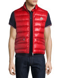 Gui Nylon Puffer Vest, Red
