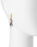 Blue Rain Flurries Cluster Drop Earrings