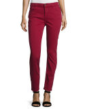 Brushed Sateen Skinny Ankle Jeans