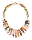 Pink Jasper Stick Collar Necklace