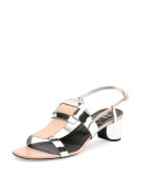 Pilgrim Jour Metallic City Sandal, Rosa Salmone