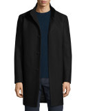 Belvin Wool-Blend Car Coat, Black