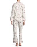 Fifi Long-Sleeve Printed Classic Pajama Set, White Pattern