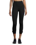 x kate spade new york cinched bow high-waist leggings, black