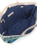 Delhi Large Printed Leather Tote Bag
