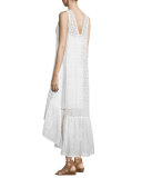 Trianon Sleeveless Floral-Print Gown, Ivory/Multi