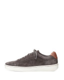 Simon Suede Low-Top Sneaker, Gray