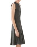 Herringbone Wool-Cashmere Jersey Dress