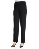 Flat Knit Wool Pants, Black 