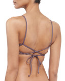 Haley Strappy Swim Top, Pebble