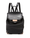Prisma Skeletal Leather Backpack, Black
