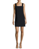 Carina Sleeveless Ponte Shift Dress, Dark Navy