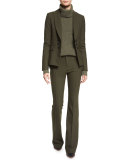 Sarin Double-Breasted Stretch Blazer, Loden