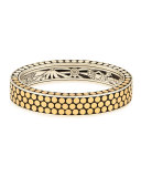 Dot 18K Rectangular Hinged Bangle
