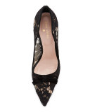 lisa too lace bow pump, black