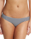 Striped Low-Rise Hipster Swim Bottom