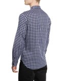 Bariet Check Long-Sleeve Sport Shirt, Inkwell Multi