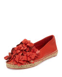 Blossom Leather Espadrille Flat